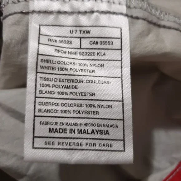 Nike Men's Windbreaker Jacket XL Gray Red Swoosh Nylon Half Zip White Label - Picture 9 of 11